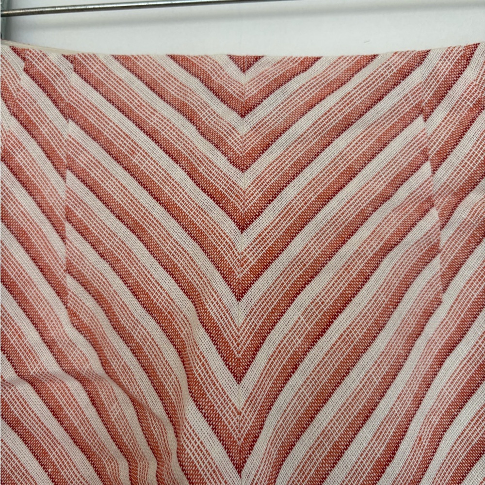 Ann Taylor LOFT Women 4P Pink White Striped A-Line Knee Skirt - Picture 4 of 8